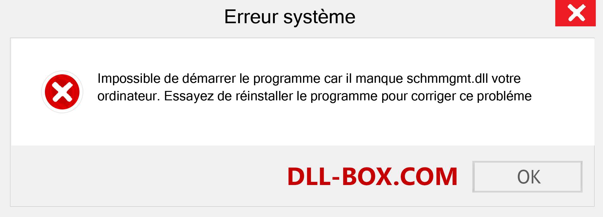 Le fichier schmmgmt.dll est manquant ?. Télécharger pour Windows 7, 8, 10 - Correction de l'erreur manquante schmmgmt dll sur Windows, photos, images